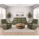 Traxton Jasper Moss 92" Zero Gravity Triple Power Reclining Sofa with USB Charging