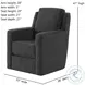 Diva Brady Charcoal Swivel Glider