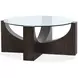 Beckham Rustic Tavern Round Glass Top Cocktail Table