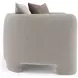 Rowan Beige Upholstered Lounge Chair with Pillow