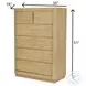 Oakridge Stylish Weathered Tan Natural 6 Drawer Chest