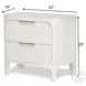 Harbor Point Reed Timeless Clean White 2 Drawer Nightstand with USB Charging