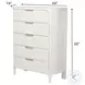 Harbor Point Reed Timeless Clean White 5 Drawer Chest