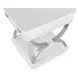Point Breeze Fresh White and Soft Gray Glaze Rectangular End Table with Metal
