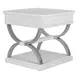 Point Breeze Fresh White and Soft Gray Glaze Rectangular End Table with Metal