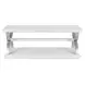 Point Breeze Fresh White and Soft Gray Glaze Rectangular Occasional Table Set with Metal and Casters
