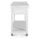 Point Breeze Fresh White and Soft Gray Glaze Rectangular Occasional Table Set with Casters