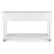 Point Breeze Fresh White and Soft Gray Glaze Rectangular Occasional Table Set with Casters