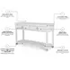 Point Breeze Fresh White and Soft Gray Glaze Rectangular Console Table