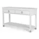 Point Breeze Fresh White and Soft Gray Glaze Rectangular Occasional Table Set with Casters
