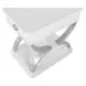 Point Breeze Fresh White and Soft Gray Glaze Rectangular Chairside Table with Metal