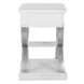 Point Breeze Fresh White and Soft Gray Glaze Rectangular Occasional Table Set with Metal and Casters