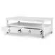 Point Breeze Fresh White and Soft Gray Glaze Rectangular Occasional Table Set with Casters