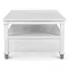 Point Breeze Fresh White and Soft Gray Glaze Rectangular Occasional Table Set with Casters