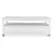 Point Breeze Fresh White and Soft Gray Glaze Rectangular Cocktail Table with Casters
