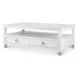 Point Breeze Fresh White and Soft Gray Glaze Rectangular Occasional Table Set with Casters