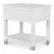 Point Breeze Fresh White and Soft Gray Glaze Rectangular Chairside Table