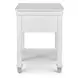 Point Breeze Fresh White and Soft Gray Glaze Rectangular Chairside Table
