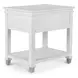 Point Breeze Fresh White and Soft Gray Glaze Rectangular Chairside Table