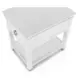 Point Breeze Fresh White and Soft Gray Glaze Rectangular Chairside Table