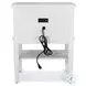 Coastal Point Fresh White and Soft Grey Glaze 1 Drawer Open Nightstand with USB Charging