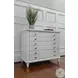 Coastal Point Fresh White and Soft Grey Glaze 3 Drawer Chest with USB Charging