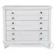 Coastal Point Fresh White and Soft Grey Glaze 3 Drawer Chest with USB Charging