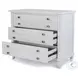 Coastal Point Fresh White and Soft Grey Glaze 3 Drawer Chest with USB Charging