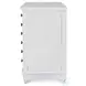 Coastal Point Fresh White and Soft Grey Glaze 3 Drawer Chest with USB Charging