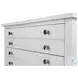 Coastal Point Fresh White and Soft Grey Glaze 3 Drawer Chest with USB Charging