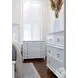Coastal Point Fresh White and Soft Grey Glaze 3 Drawer Chest with USB Charging