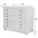 Coastal Point Fresh White and Soft Grey Glaze 3 Drawer Chest with USB Charging