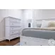 Coastal Point Fresh White and Soft Grey Glaze 7 Drawer Chest