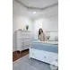 Coastal Point Fresh White and Soft Grey Glaze 7 Drawer Chest