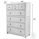 Coastal Point Fresh White and Soft Grey Glaze 7 Drawer Chest