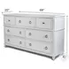 Coastal Point Fresh White and Soft Grey Glaze 7 Drawer Dresser