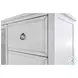 Coastal Point Fresh White and Soft Grey Glaze 5 Drawer 1 Mirrored Door Chest