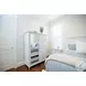 Coastal Point Fresh White and Soft Grey Glaze 5 Drawer 1 Mirrored Door Chest