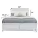 Coastal Point Fresh White Finish and Soft Grey Glaze King Panel Bed