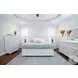 Coastal Point Fresh White Finish and Soft Grey Glaze King Bed with Storage
