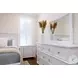 Coastal Point Fresh White Finish and Soft Grey Glaze King Bed with Storage