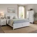 Coastal Point Fresh White Finish and Soft Grey Glaze Queen Panel Bed