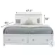 Coastal Point Fresh White Finish and Soft Grey Glaze Queen Bed with Storage