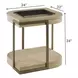 Rio Vista Muted Earth Tones and Clay Oval Glass Top End Table