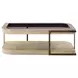 Rio Vista Muted Earth Tones and Clay Oval Glass Top Occasional Table Set
