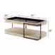 Rio Vista Muted Earth Tones and Clay Oval Glass Top Coffee Table