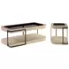 Rio Vista Muted Earth Tones and Clay Oval Glass Top Occasional Table Set