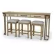 Rio Vista Muted Earth Tones and Clay Rectangular Console Table with USB Charging