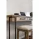 Rio Vista Muted Earth Tones Performance Fabric Upholstered Rectangular Console Table with Stools and USB Charging