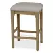 Rio Vista Gray Performance Fabric Upholstered Backless Counter Height Stool